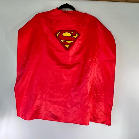 Vintage Red Superman Kids Costume Cape One Size Halloween Super Heroes - Picture 8 of 9